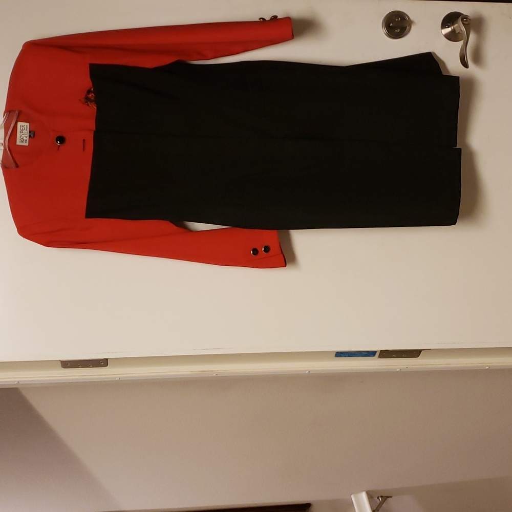 Ladies red and black dress by Kasper for A.S.L. Petite